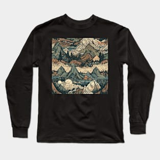 Mountains Painting Eastern Long Sleeve T-Shirt